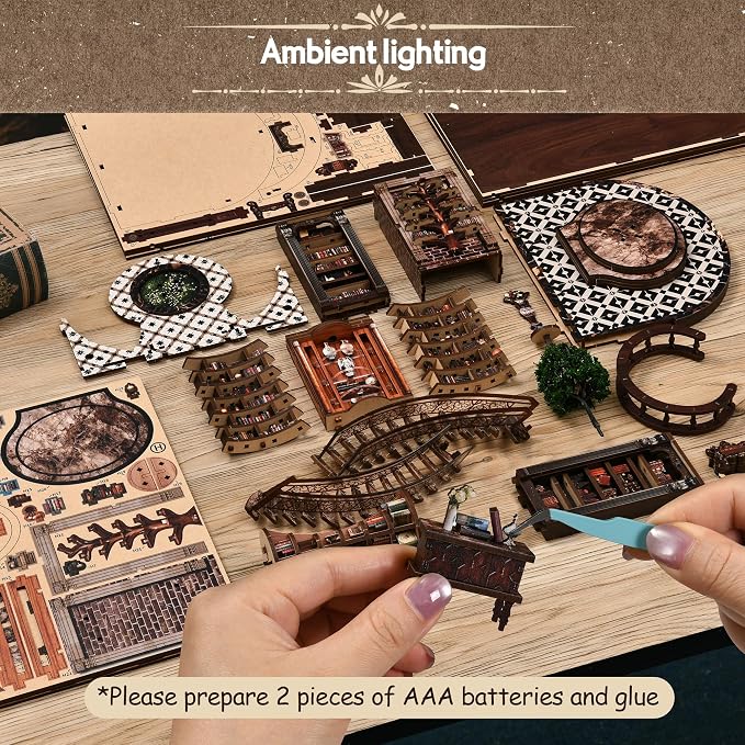 DIY Book Nook Kit with LED Lights | 3D Puzzles - Image 6