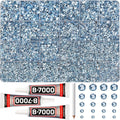 31000Pcs Baby Blue Rhinestones for Bedazzling, Flat Back Jewels Diamonds by Worthofbest