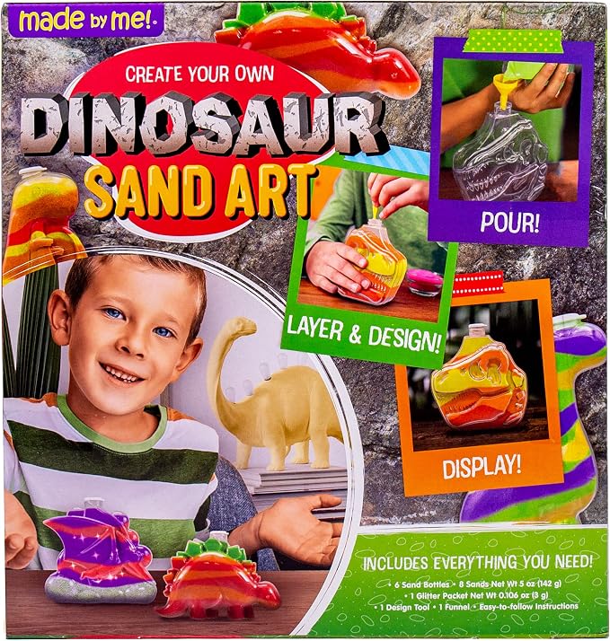 Made By Me Create Your Own Dinosaur Sand Art by Horizon Group USA, Includes 6 - Image 8