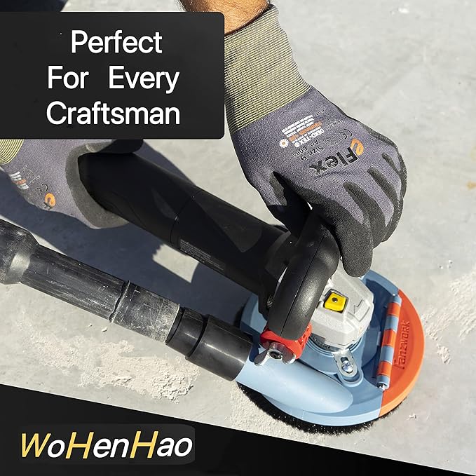 Dust Shroud for Angle Grinder 4.5-5 inch + Diamond Grinding Cup Wheel 5 inch, Universal Surface Grinding Shroud with Grinding Wheel for Concrete Surface, Cement, Marble, Rock, Granite