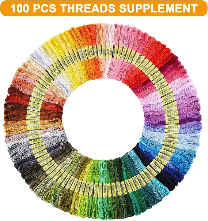 INSCRAFT Embroidery Floss Kit, 364 Pack Embroidery Cross Stitch Kit - Image 3