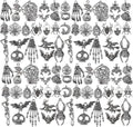 Hicarer 80 Pieces Antique Silver Pendants Charms Pendants Gothic Jewelry Making by Hicarer