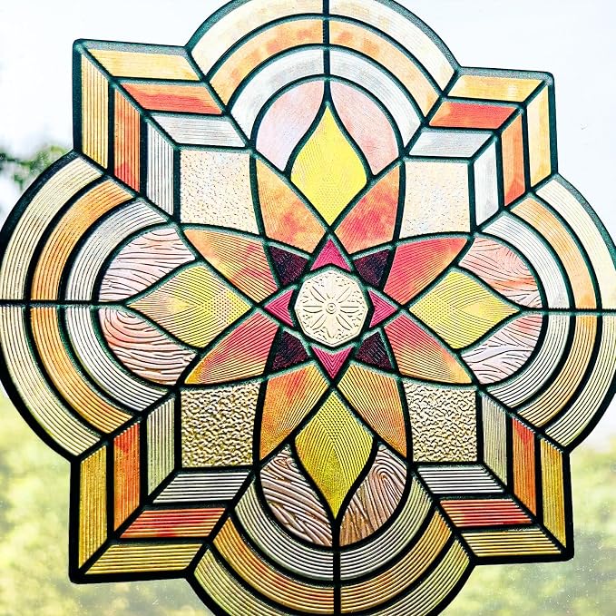 ADD.HERES Window Stickers, ‌Stained Glass Window Privacy Film, UV Blocking - Image 3