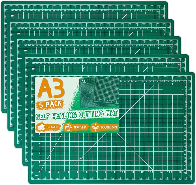 5Pack A3 Self Healing Cutting Mats, Scrapbooking, DIY Projects by Jayzod