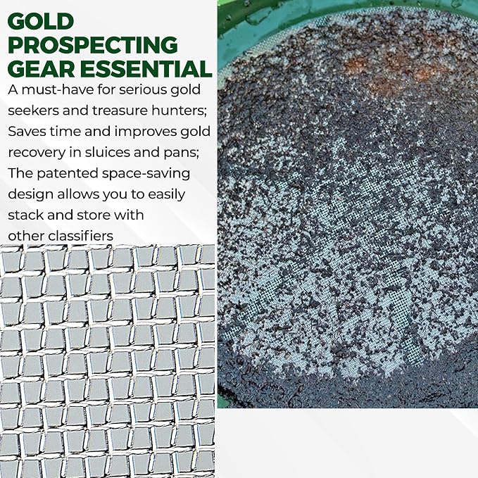 SE 13.25 Inch Wide Stackable Classifier Gold Prospecting Pan - Image 5