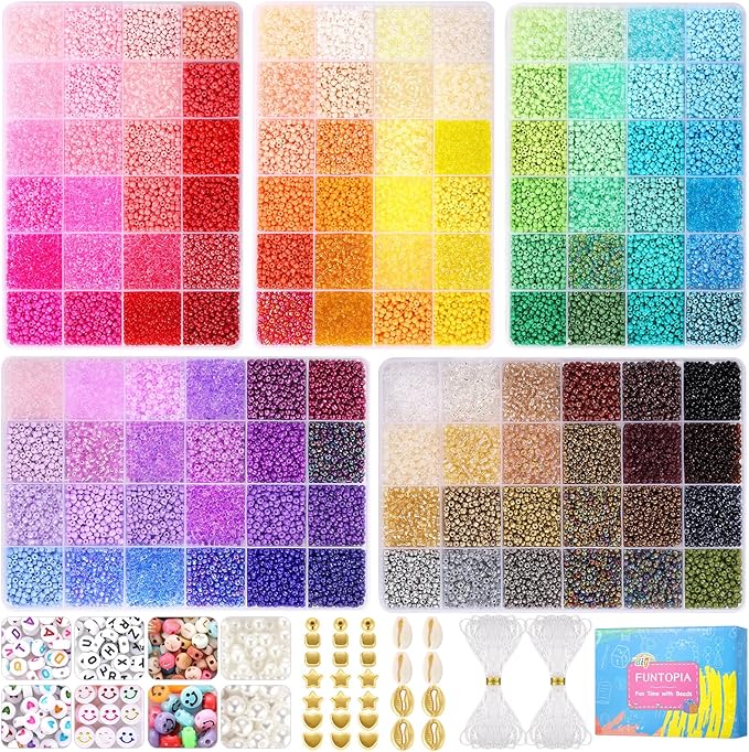 Funtopia 3mm 37000pcs+ Seed Beads by Funtopia