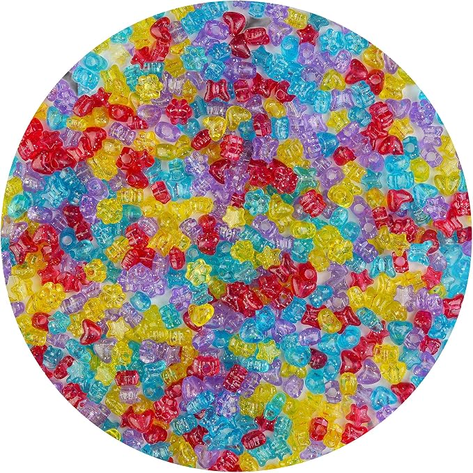 800PCS 6x9mm Valentine's Day Red Theme Pony Beads Bulk, Kandi Beads - Image 3