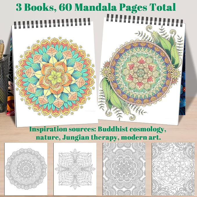 Kalysky Mandala Adult Coloring Book Set - Image 2