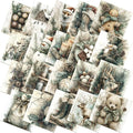 HunnmingRe 20 Pcs 10''x10'' Vintage Green Christmas Quilting Fabric Square by HunnmingRe