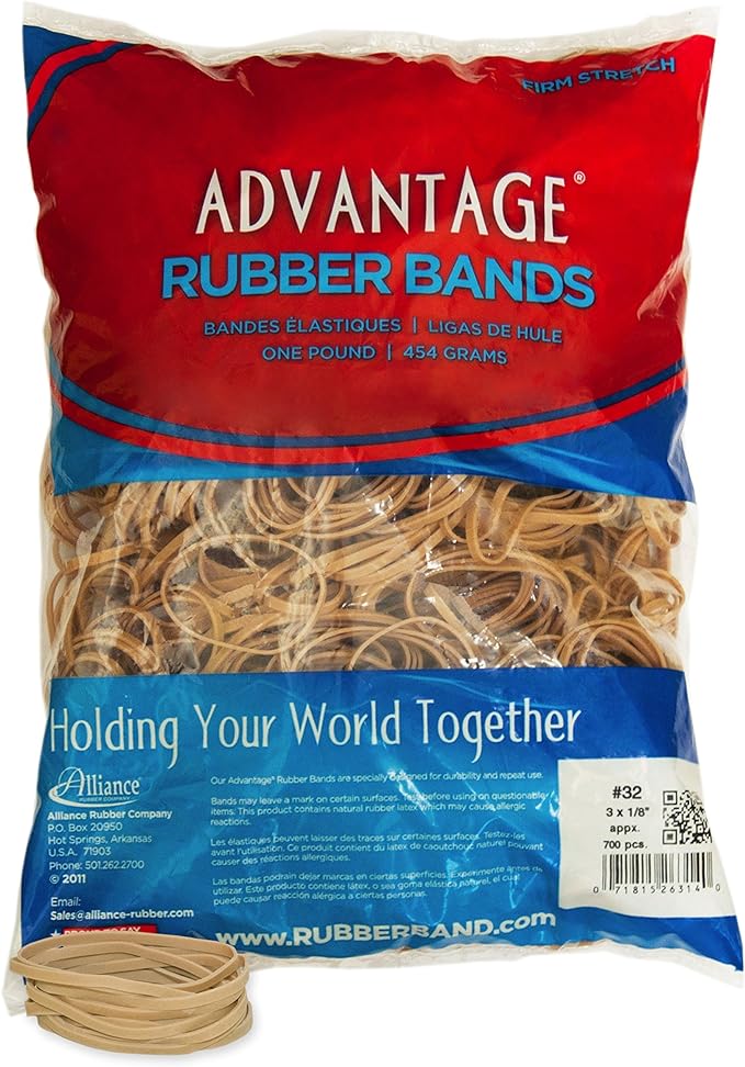 Alliance Rubber 26324 Advantage Rubber Bands Size #32, 1 lb Bag Contains by Unknown