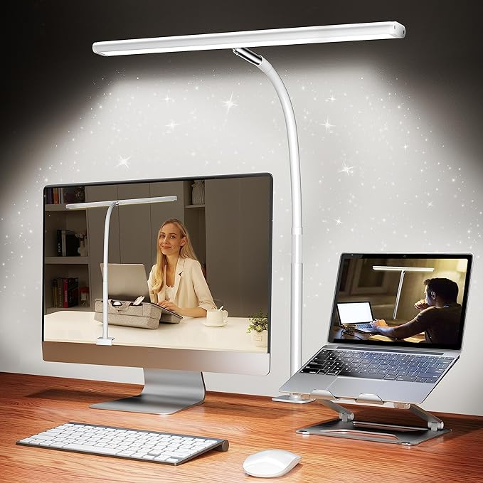 Airlonv LED Desk Lamp with Clamp, Dimmable Task Light by Airlonv