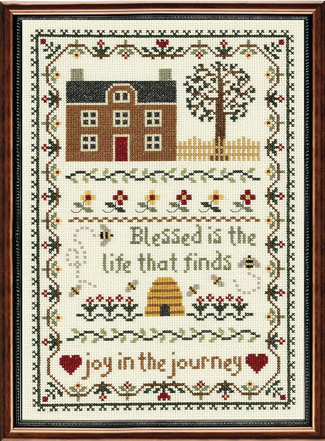 Janlynn 50222 Counted Cross Stitch Kit 7.75"X11.25", Joy in The Journey by Janlynn