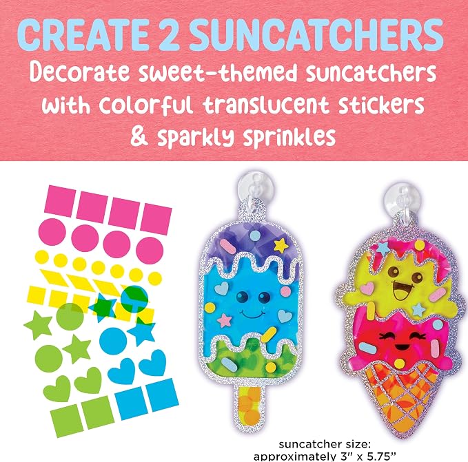 Creativity for Kids Sticker Sun Catchers Mini Craft Kit: Create 2 Suncatchers - Image 2