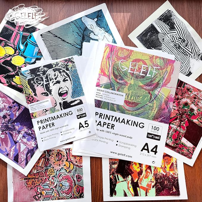 Printmaking Paper for Artwork, International A4 Gel Plate Printmaking - Image 7