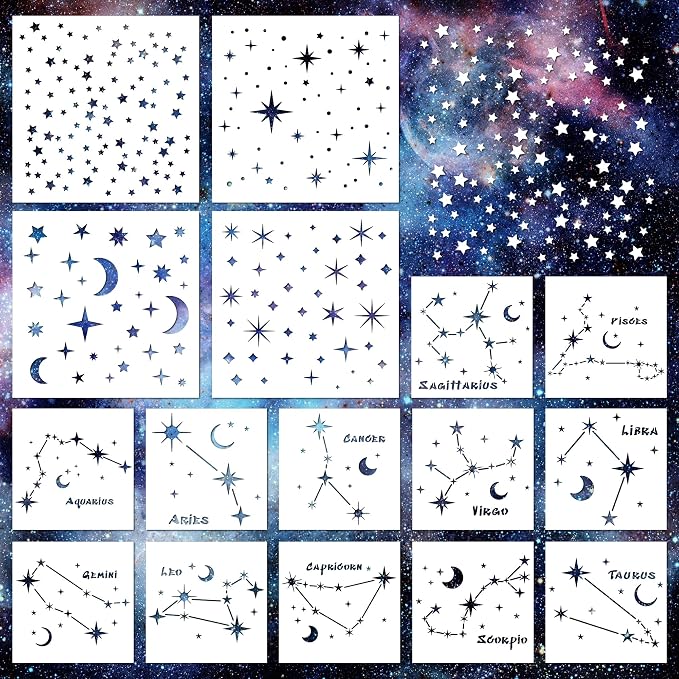 Keluna Star Stencils for Wall Decor by KelunaPaintingStencils