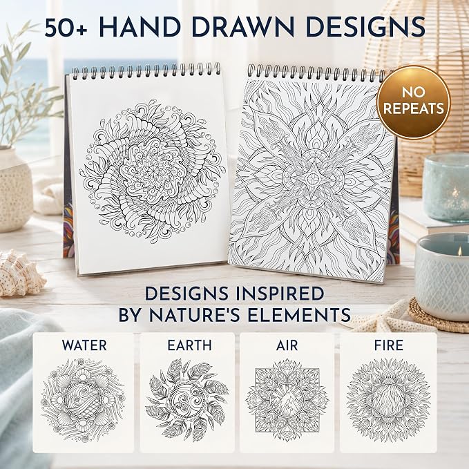 Premium Mandala Coloring Book for Adults – 50 Stress Relief Designs – 180gsm - Image 2