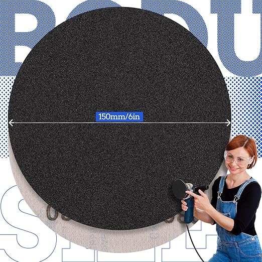 30PCS 6 inch Silicon Carbide Sanding Discs 1000 Grit, Wet Dry Orbital Sander Hook and Loop Sandpaper Disc, Best for Metal,Automotive,Wood Polishing