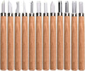 12 PCS Wood Carving Tools Set Plastic Storage Case Easy to Use Mini Wood Chisel Beginner Wood Carving Kit for Adults and Kids Carving Kit Gift