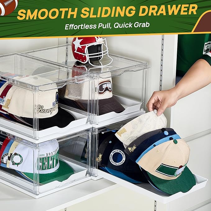 Vtopmart 1 Pack Hat Organizer for Baseball Caps, Large Cap Storage - Image 4