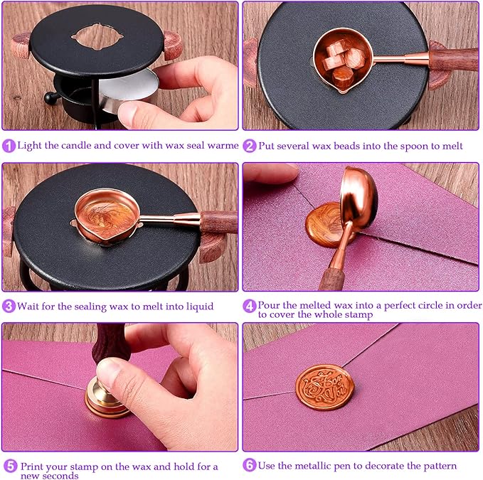 YIPLED 728PCS Wax Seal Stamp Kit - Image 3