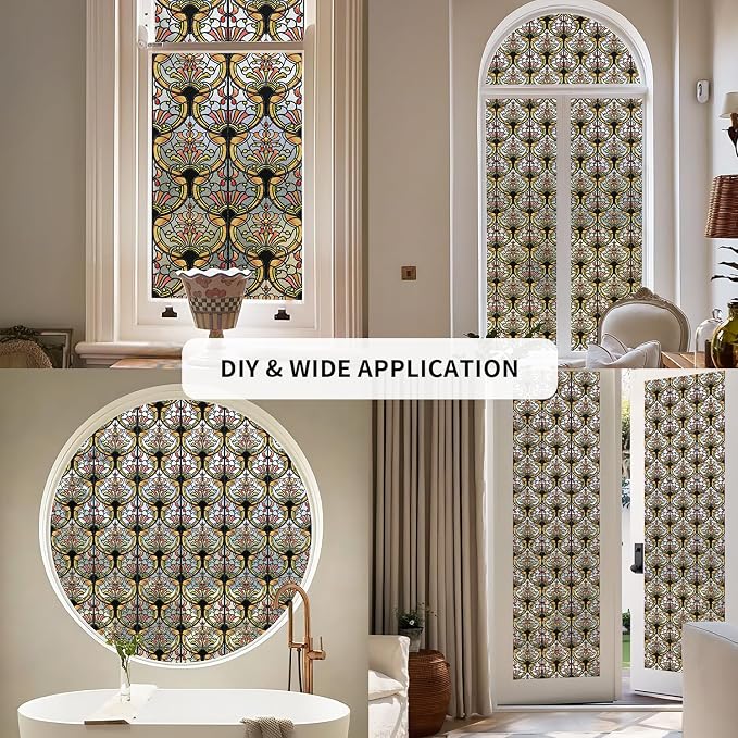 3D Vintage Stained Glass Window Film - Image 7