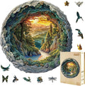 300 Pieces Wooden Puzzles, 3D Cave Forest Puzzle, Unique Animal Shaped Wood by Jollitot