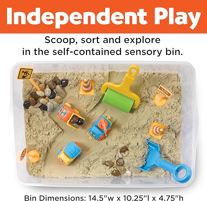 Creativity for Kids Sensory Bin: Construction Zone Playset - Image 5