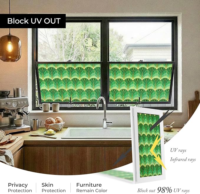3D Stained Glass Window Film, Decorative Window Privacy Film - Image 3