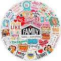 100Pcs Family Stickers for Scrapbooking, Water Bottle by BulbaCraft