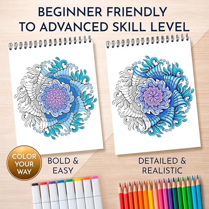 Premium Mandala Coloring Book for Adults – 50 Stress Relief Designs – 180gsm - Image 4