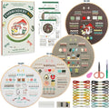 CYANFOUR Embroidery Kit for Beginners, 4 Stages to Learn 38 Stitches, by Cyanfour