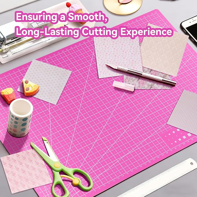 3 Pcs Self Healing Cutting Mat, Double-Sided Non-Slip Rotary Cutting Board - Image 3