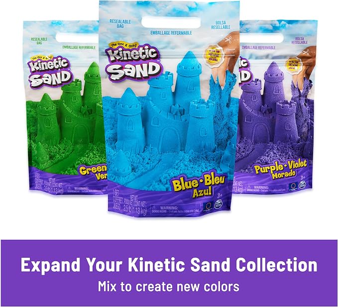 Kinetic Sand Mold n' Flow Set, Moldable Play Sand Sensory Toys, Ages 3+ | Squish - Image 6