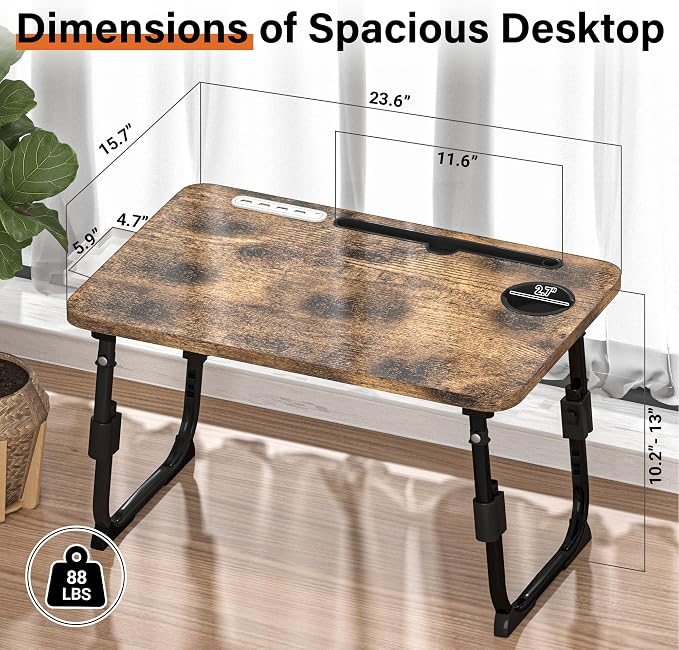 Lap Desk for Bed, Adjustable Laptop Desk - Image 4