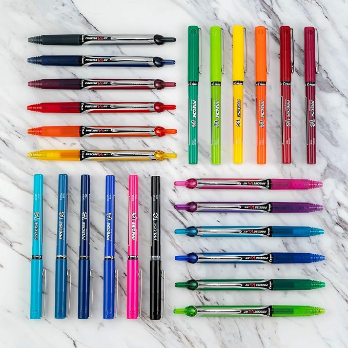 Pilot Precise V5 Refillable Liquid Ink Rolling Ball Refillable Pens, Extra Fine - Image 6