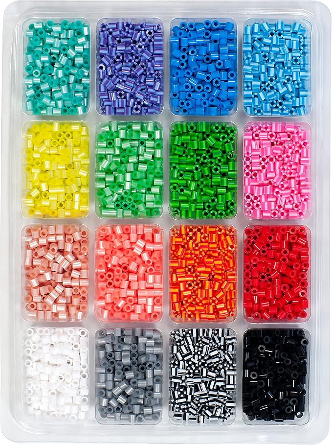Perler Beads 80-17604 Perler Fused Bead Tray 4000/Pkg-Stripes 'n Pearls - Image 4