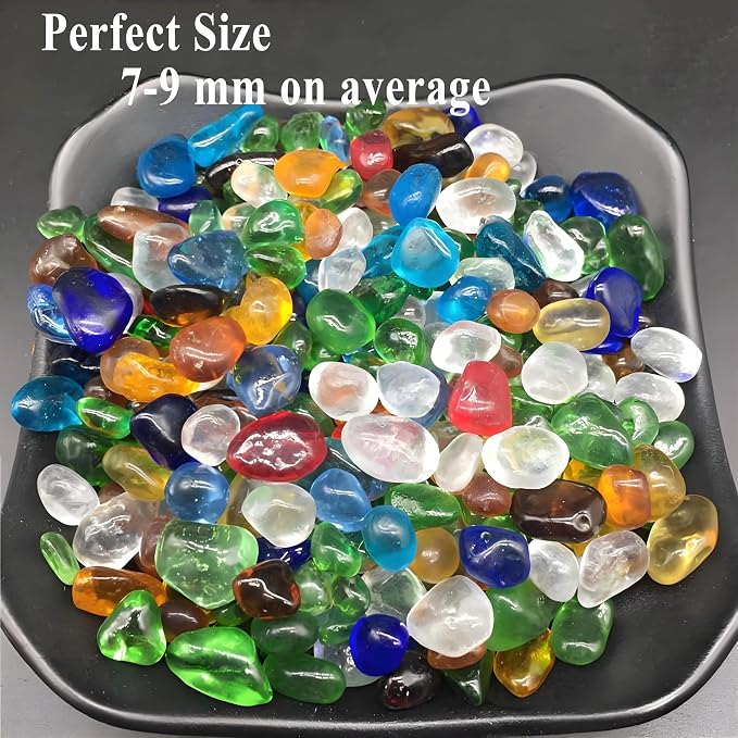 1 Lb Sea Glass for Crafts, 0.2-0.35" Gravel for Aquarium, Fish Tank, Freshwater - Image 2