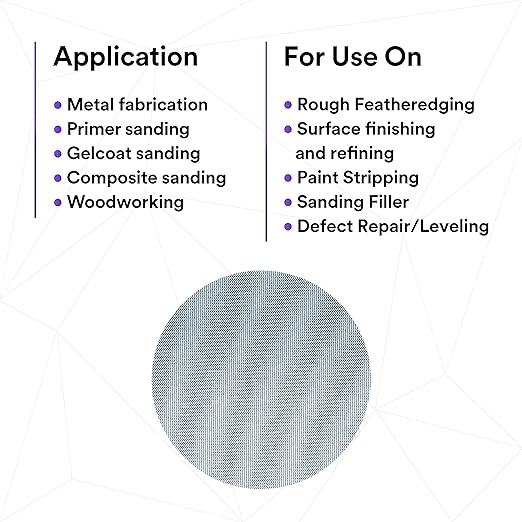 3M Xtract Net Disc 310W, 220+, 6 in, Die 600Z, Pack of 50 Hook and Loop Sanding Discs, Virtually Dust-Free, Value Option for Metal, Wood, Composites, Stock Removal, and Fine Finishing