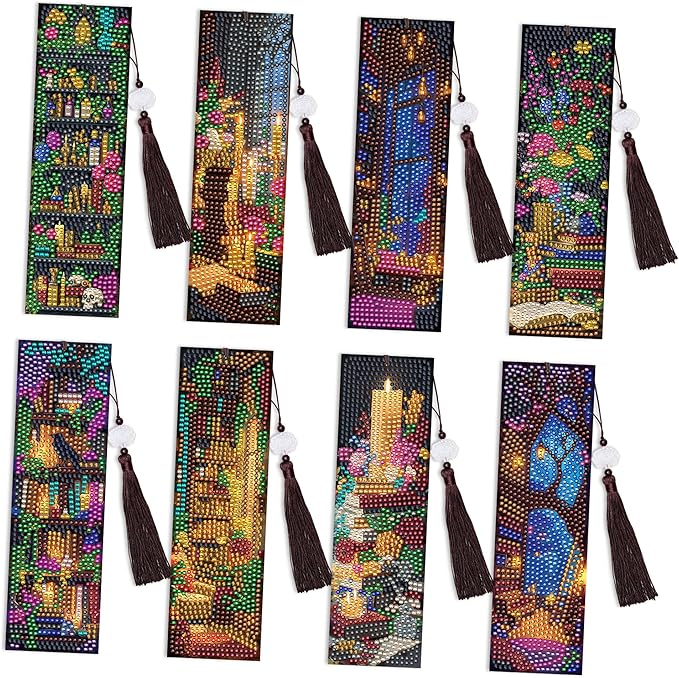 Dark Academia Diamond Art Bookmarks, DIY Crafts Book Marks by CRASHOT