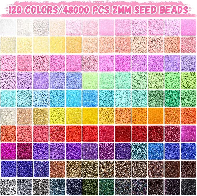 Funtopia 120 Colors 2mm Seed Beads - Image 2