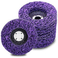 6 Pack 4-1/2" x7/8'' Strip Discs Rust Remover Wheel for Angle Grinders Clean and Remove Paint, Coating, Rust and Oxidation for Wood Metal Fiberglass Work Purple