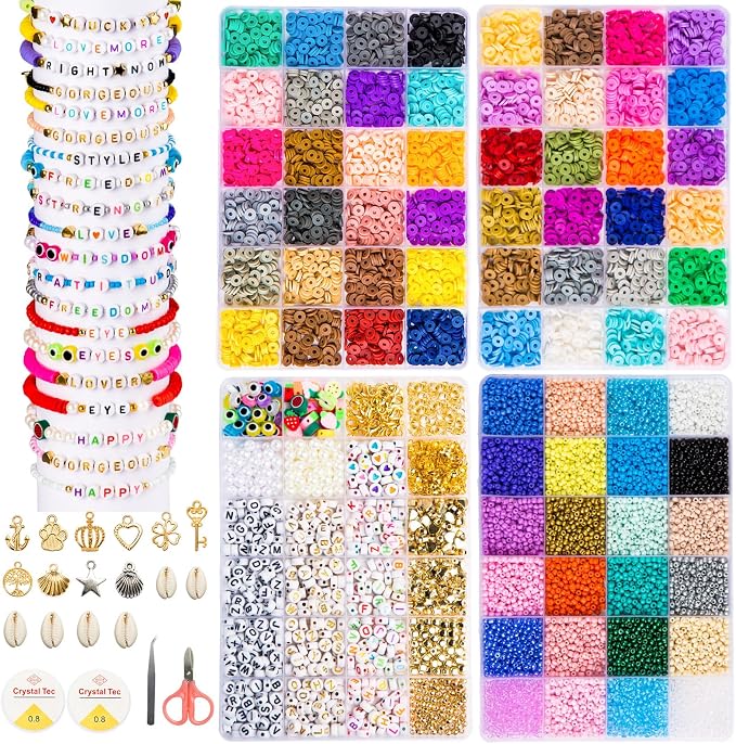 Goldwise Friendship Bracelet Kit 4 Boxes-13078 Pcs 72 Colors Bracelet Making by Goldwise
