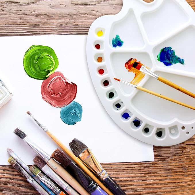 U.S. Art Supply 10" x 13.5" Clear Oval Acrylic Painting Palette - Image 5