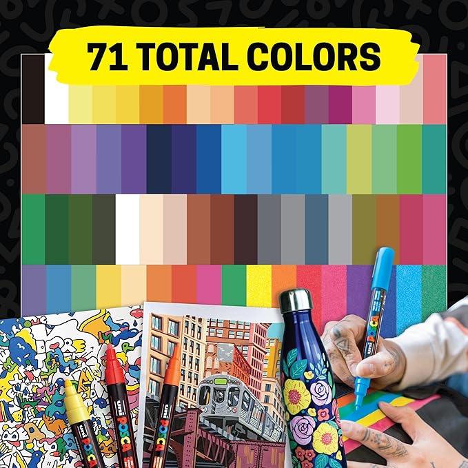 Uni Posca Paint Markers, 5M Medium Acrylic Markers - Image 7