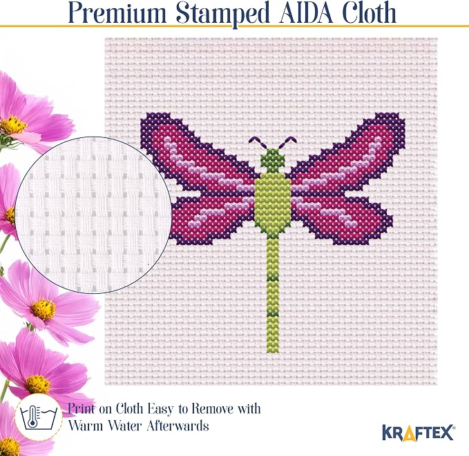 Kraftex Floral Stamped Cross Stitch Kits - Image 3
