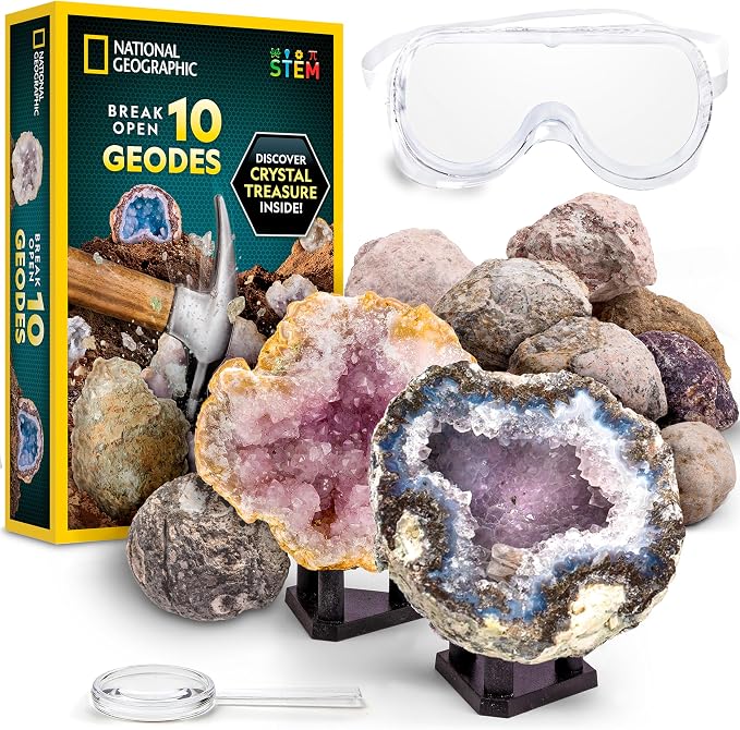 National Geographic Break Open 10 Premium Geodes by BlueMarbleToys