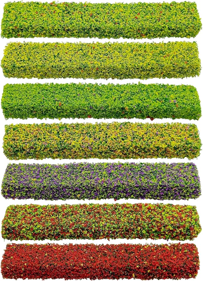Woohome 7 Color Miniature Shrub Strips Static Grass Tuft Static Shrub by Woohome