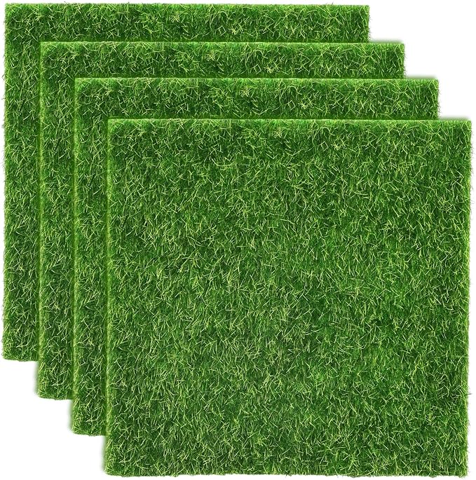 Shindel 4 Packs Fake Grass Decor by Shindel