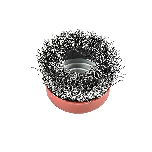 8PCS 3 Inch Carbon Steel Crimped Wire Wheel Cup Brush Set for Grinders, Coarse Crimped with 5/8-Inch-11 Threaded Arbor, Max RPM 12,500, Light-Duty Conditioning for Metal, Rust Removal, Abrasives