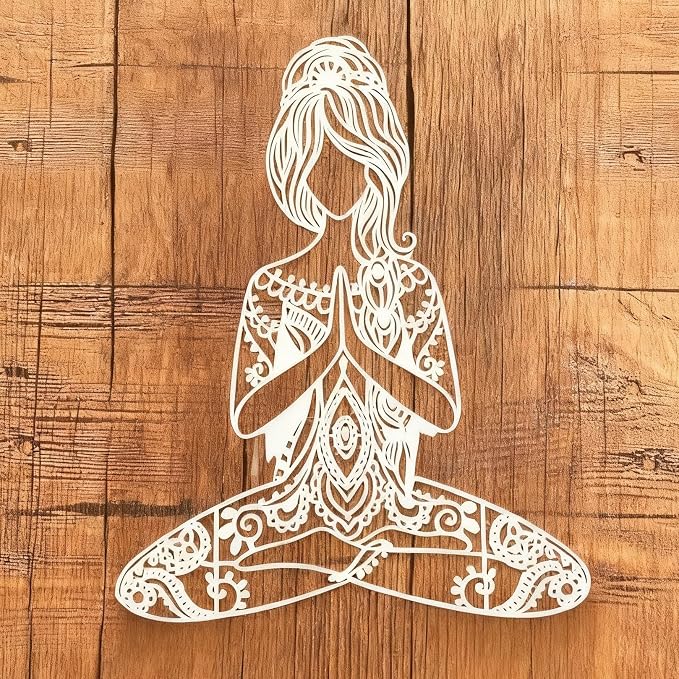 TIAMECH A4 Reusable Yoga Girl Stencil - Image 3